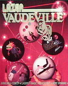 Four color poster of Lazer Vaudeville !